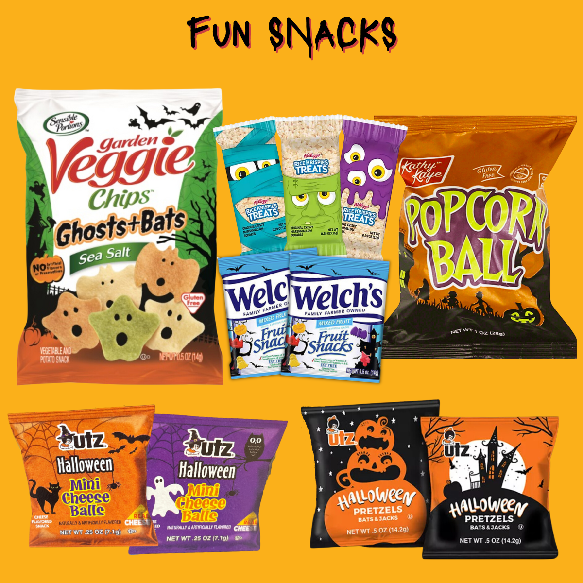 Halloween Candy Trick or Treat Bucket Pre-filled with Assorted Candy, Snacks & Toys for Kids, Grandkids, Students, Friends, Family - 40 Piece (Ghost)