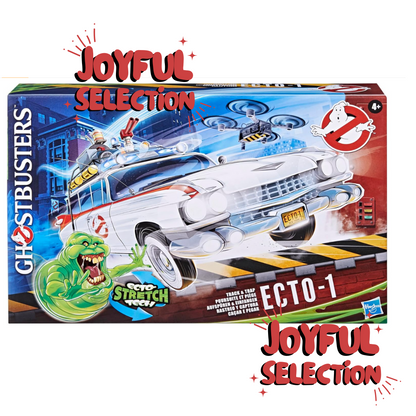 Ghostbusters Ecto-1 Toy Vehicle Ecto-Stretch Tech Slimer